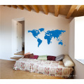 Carte du monde vinyle autocollant d&#39;art mural | Autocollant amovible décor à la maison de la terre facile à appliquer des autocollants graphiques muraux